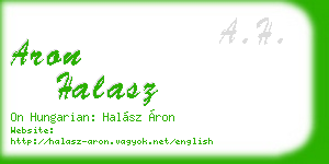 aron halasz business card